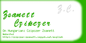 zsanett czipczer business card